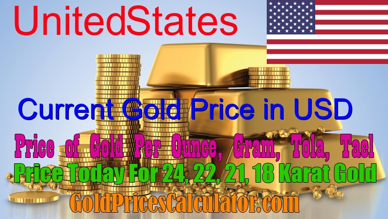 Gold Price Today in United States, Gold Rate in United States Dollar (USD)